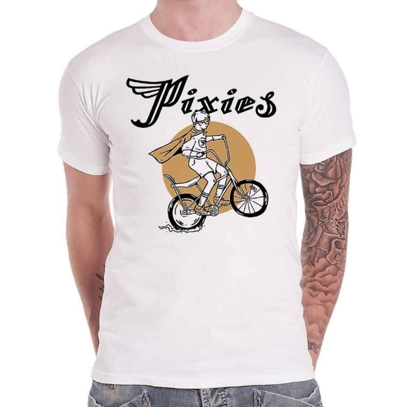 The Pixies Tony Bike Premium Soft White T-Shirt - Picture 3 of 3